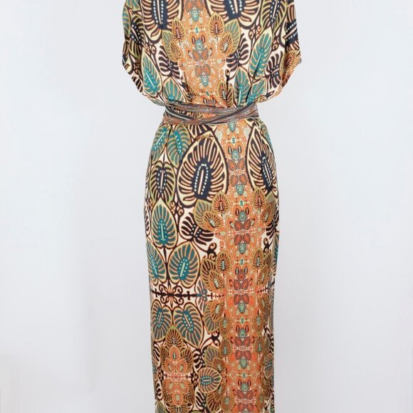 Jean Paul Gaultier Soleil M / L dress tunic top skirt palm print long - Picture 3 of 16